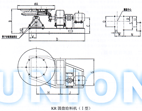 KR座式圓盤給料機結構圖